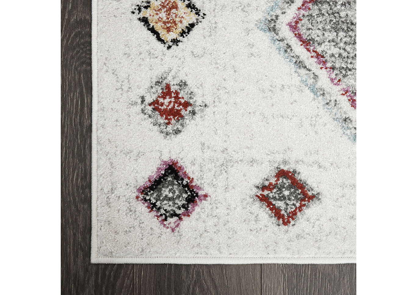 Home Dynamix Nova Rose Scandinavian Area Rug 5'2"x7'2" Geometric Ivory/Red/Pink,Home Dynamix