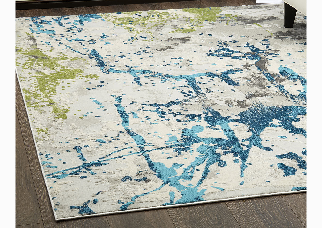 Home Dynamix Palmyra Kahlo Mosern Area Rug 22"x32" Abstract Gray/Blue,Home Dynamix