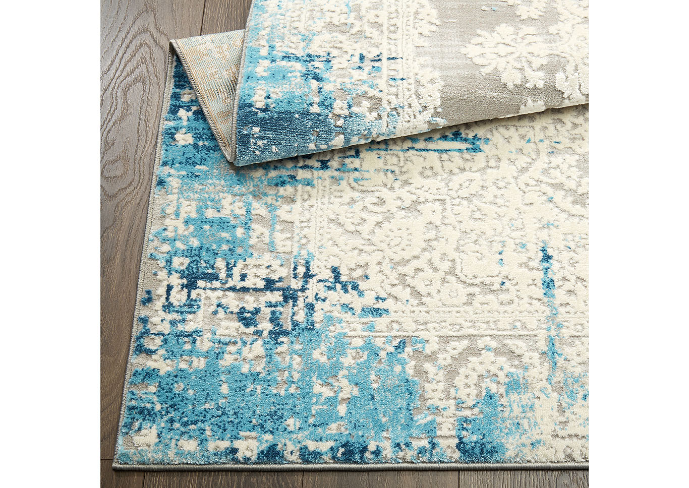 Palmyra Rene Blue Area Rug,Home Dynamix