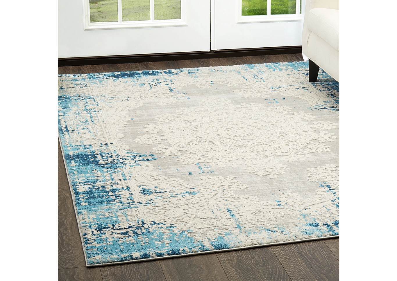 Palmyra Rene Blue Area Rug,Home Dynamix