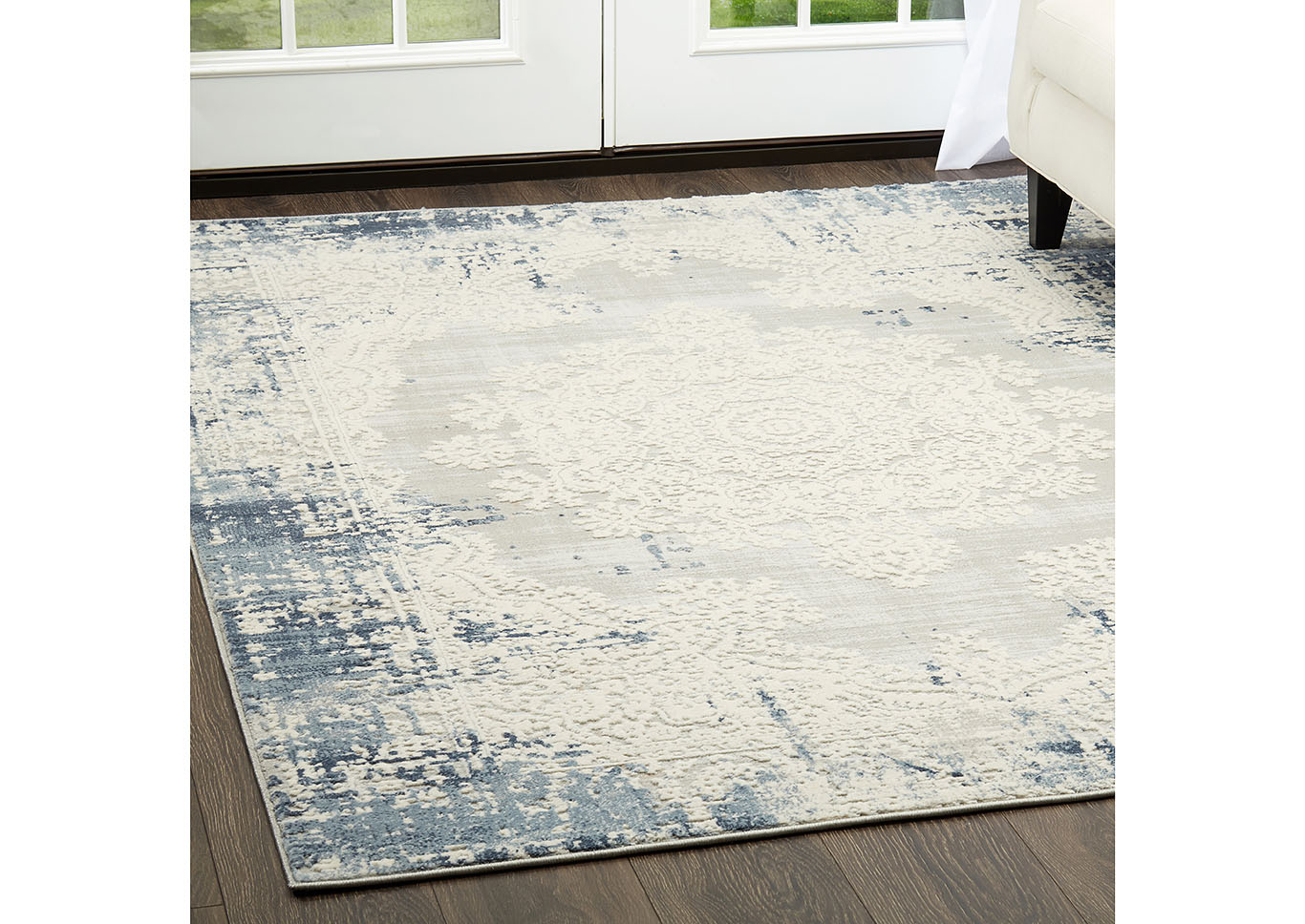 Palmyra Rene Soft Blue Area Rug,Home Dynamix