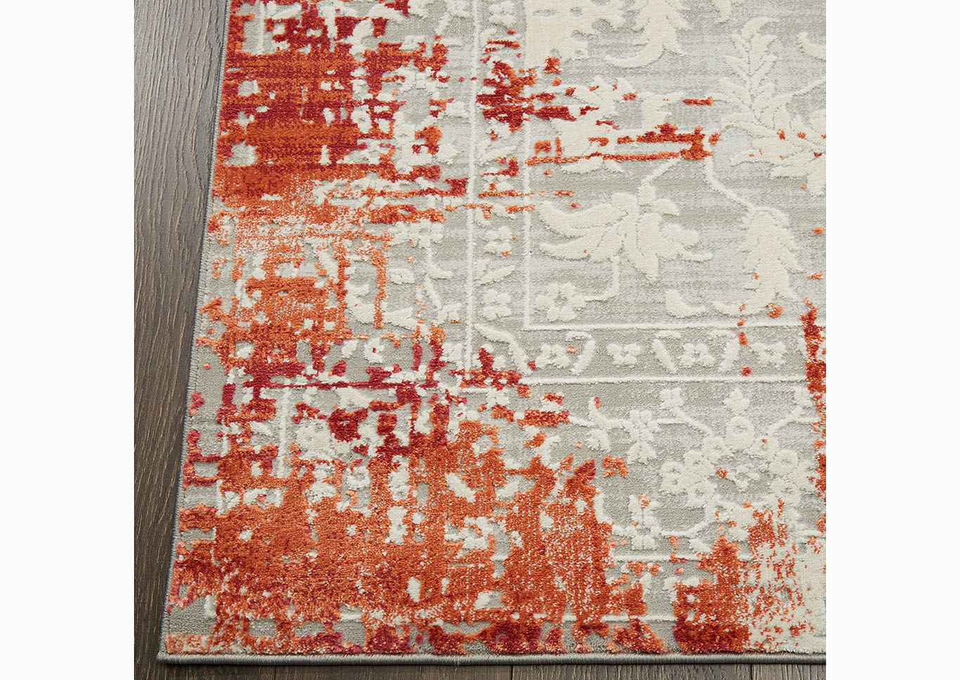 Home Dynamix Palmyra Piet Bohemian Area Rug 7'9"x10'2" Floral Red/Gray/Ivory,Home Dynamix