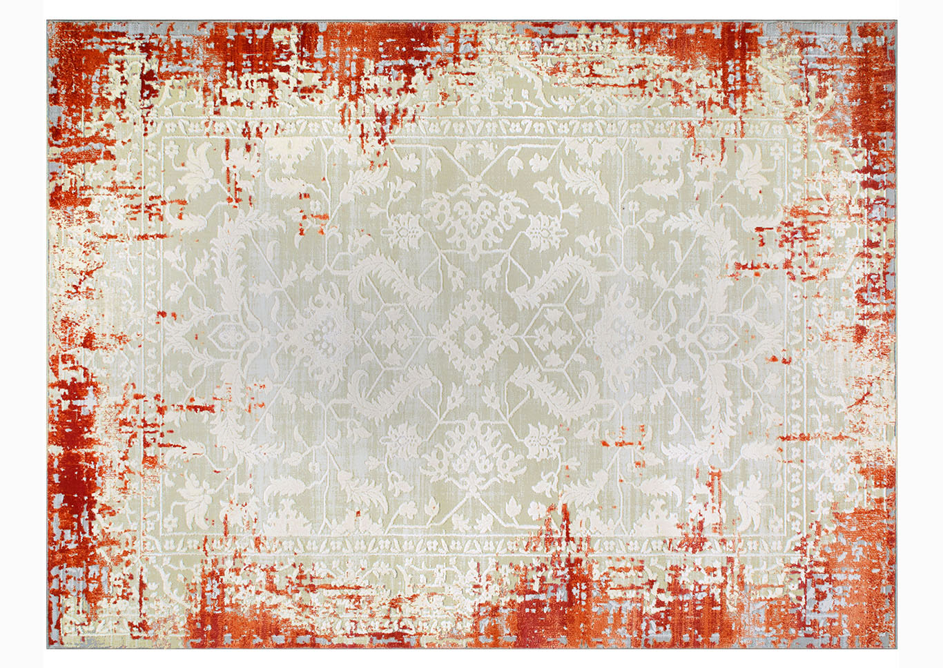 Home Dynamix Palmyra Piet Bohemian Area Rug 7'9"x10'2" Floral Red/Gray/Ivory,Home Dynamix