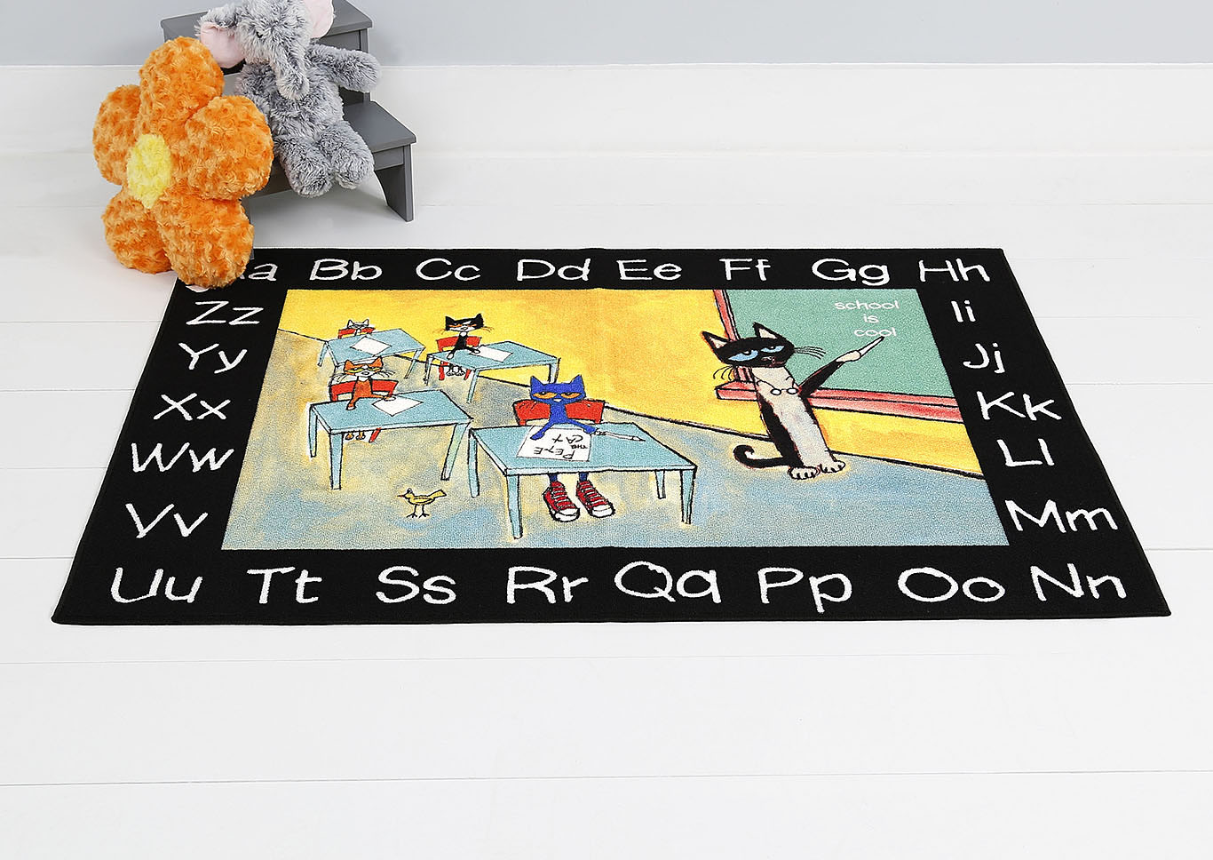 Home Dynamix Pete The Cat Elementary Kids Kids Area Rug 35.4"x51" Graphic/Print Yellow/Green/Black,Home Dynamix