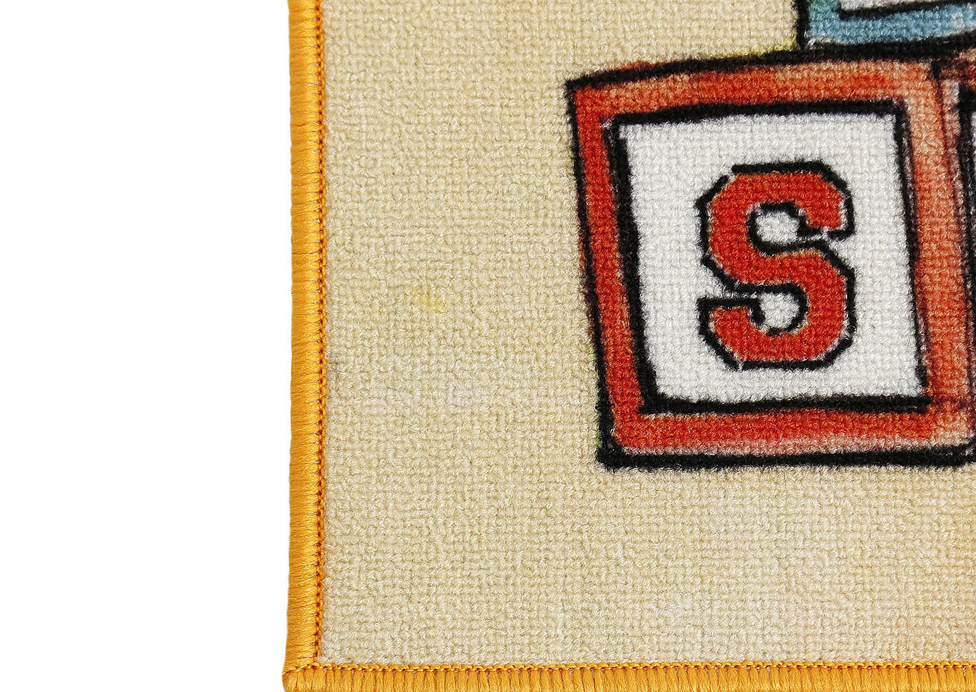 Home Dynamix Pete The Cat Block Letters Kids Kids Area Rug 6'6"x9'5" Graphic/Print Yellow/Beige,Home Dynamix