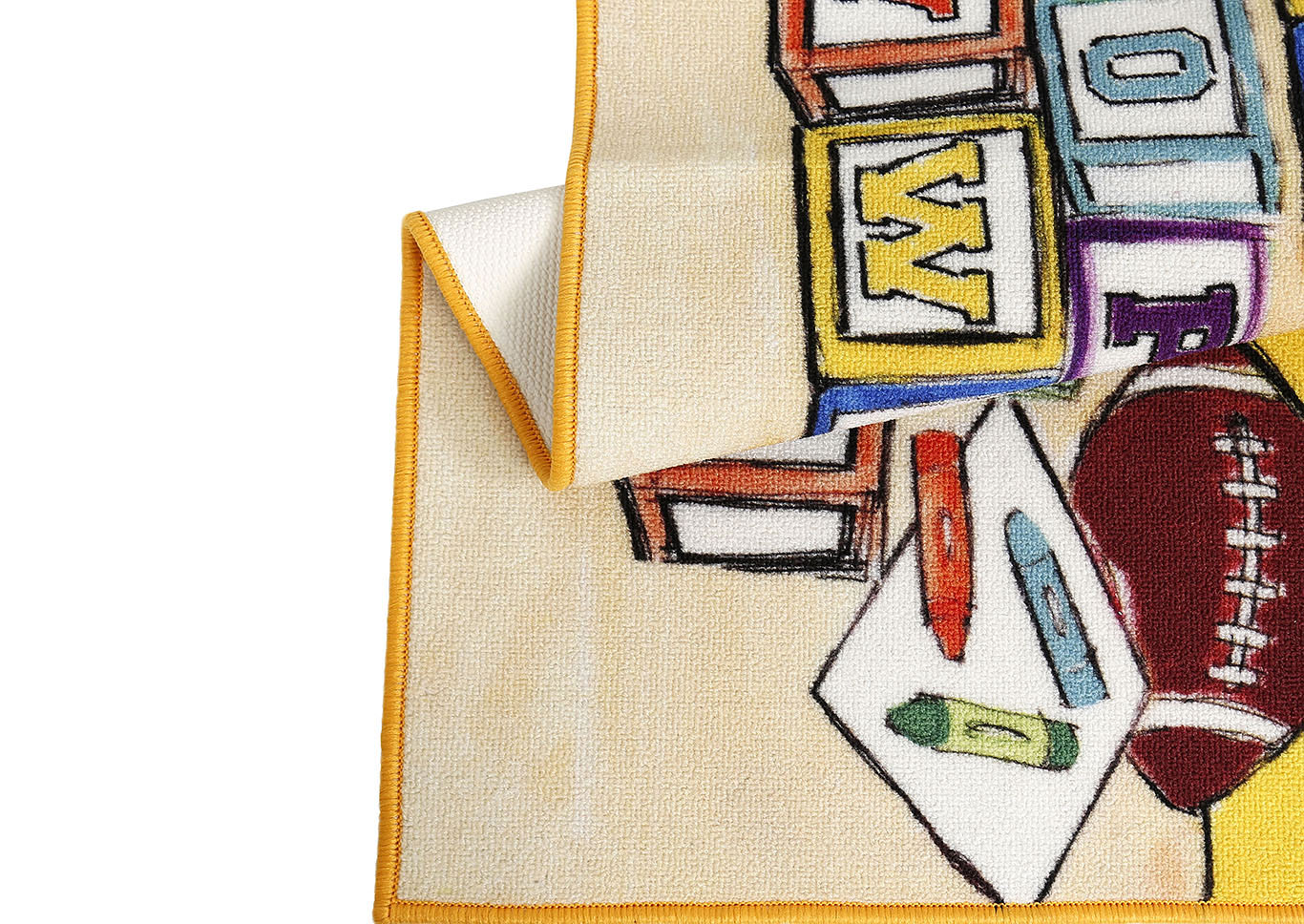 Home Dynamix Pete The Cat Elementary Kids Kids Area Rug 35.4"x51" Graphic/Print Yellow/Red/Blue,Home Dynamix