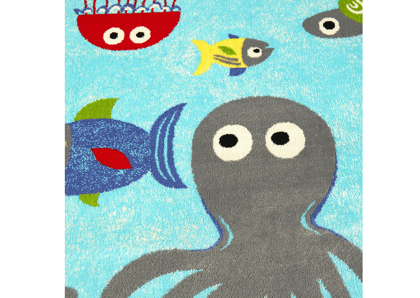 Playground Sea Fish and Turtles Blue Area Rug,Home Dynamix