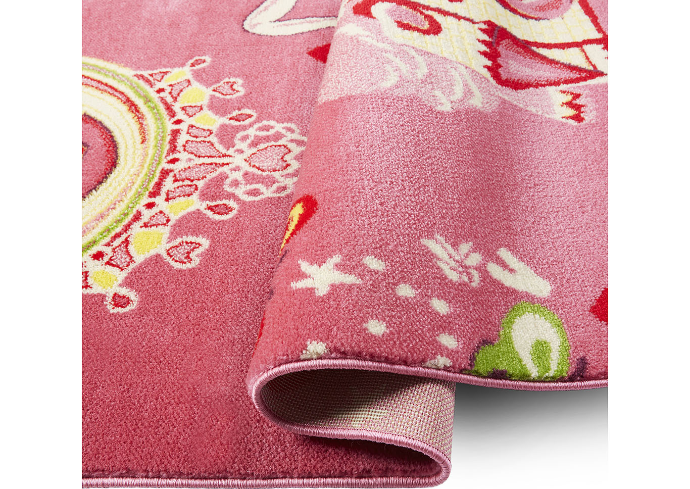 Playground Fairy Princess Pink Area Rug,Home Dynamix