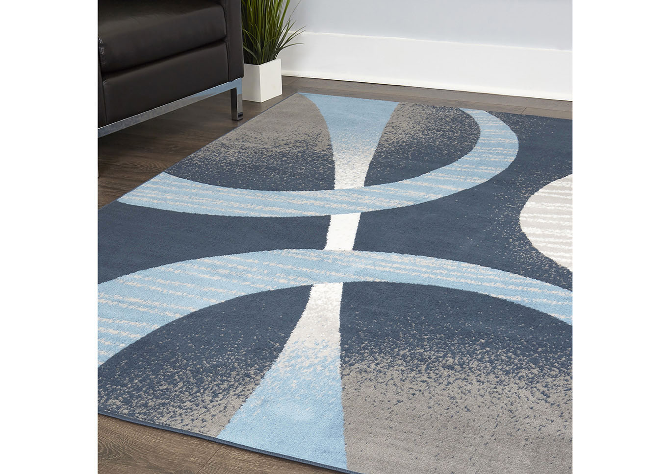 Premium Melia Midnight Blue - Blue Area Rug,Home Dynamix