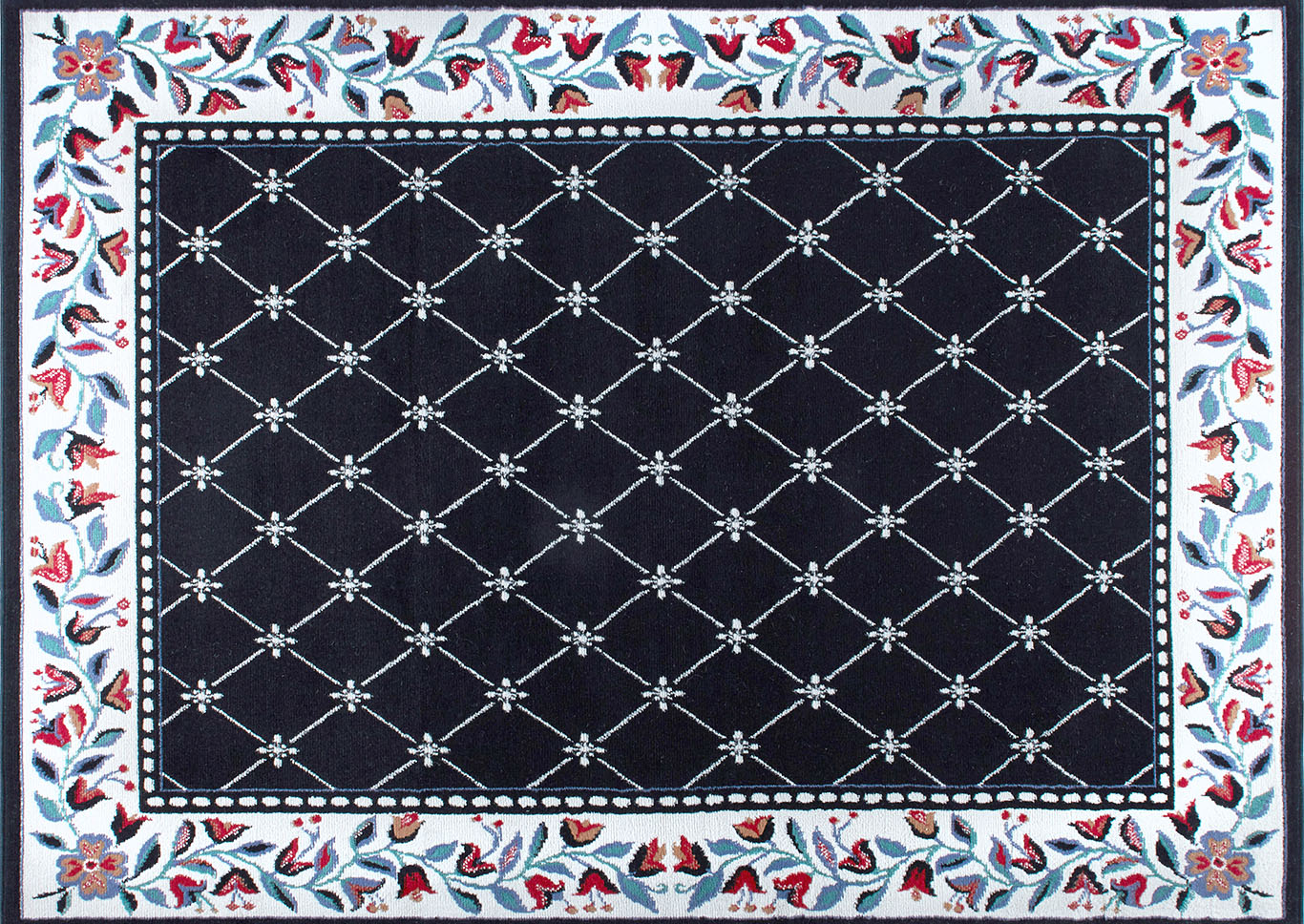 Home Dynamix Premium Aydin Traditional Area Rug 7'8"x10'7" Geometric Black/Ivory/Red,Home Dynamix
