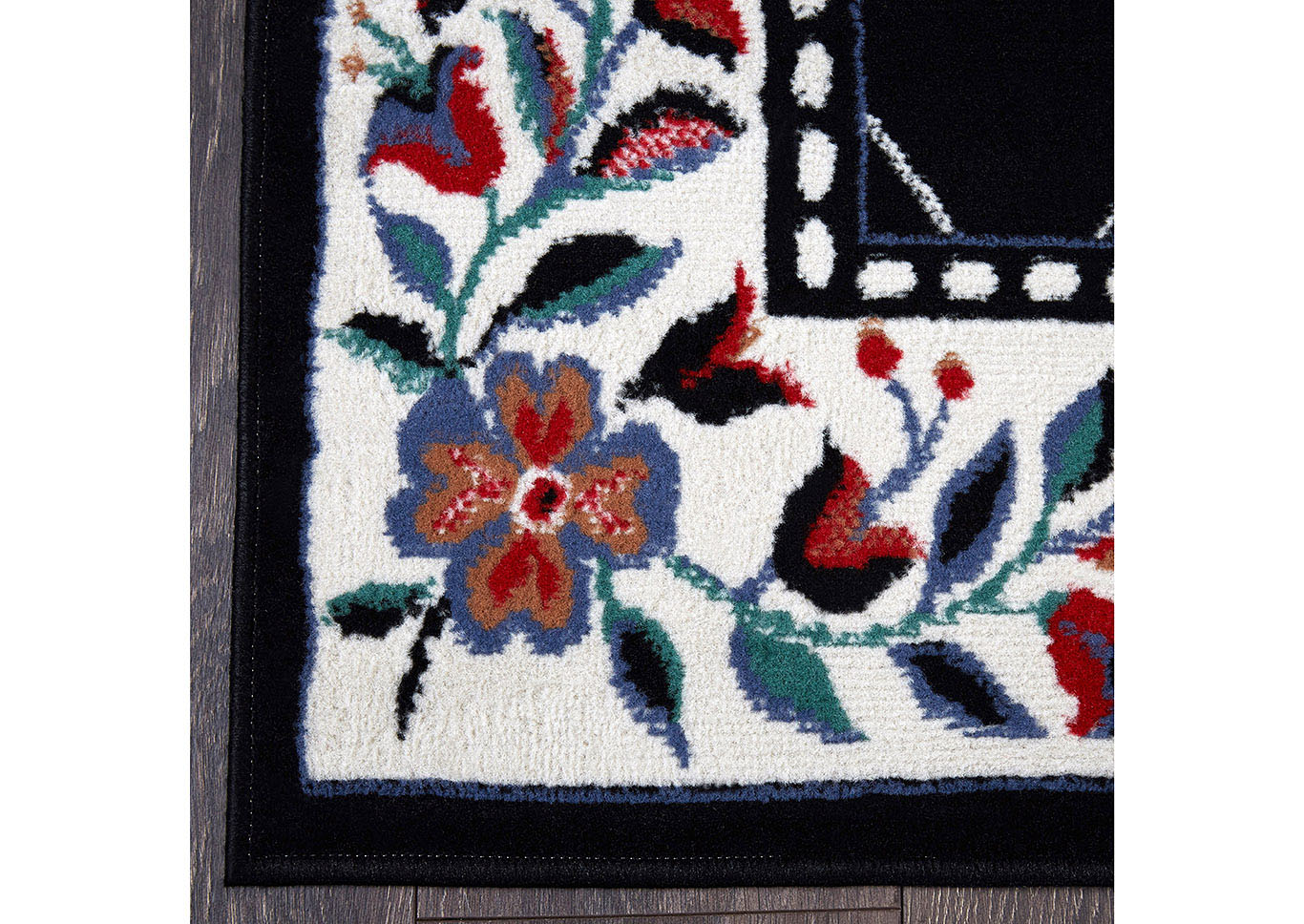 Home Dynamix Premium Aydin Traditional Area Rug 7'8"x10'7" Geometric Black/Ivory/Red,Home Dynamix