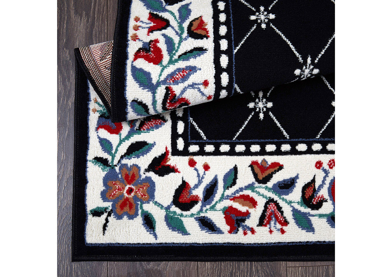 Home Dynamix Premium Aydin Traditional Area Rug 7'8"x10'7" Geometric Black/Ivory/Red,Home Dynamix