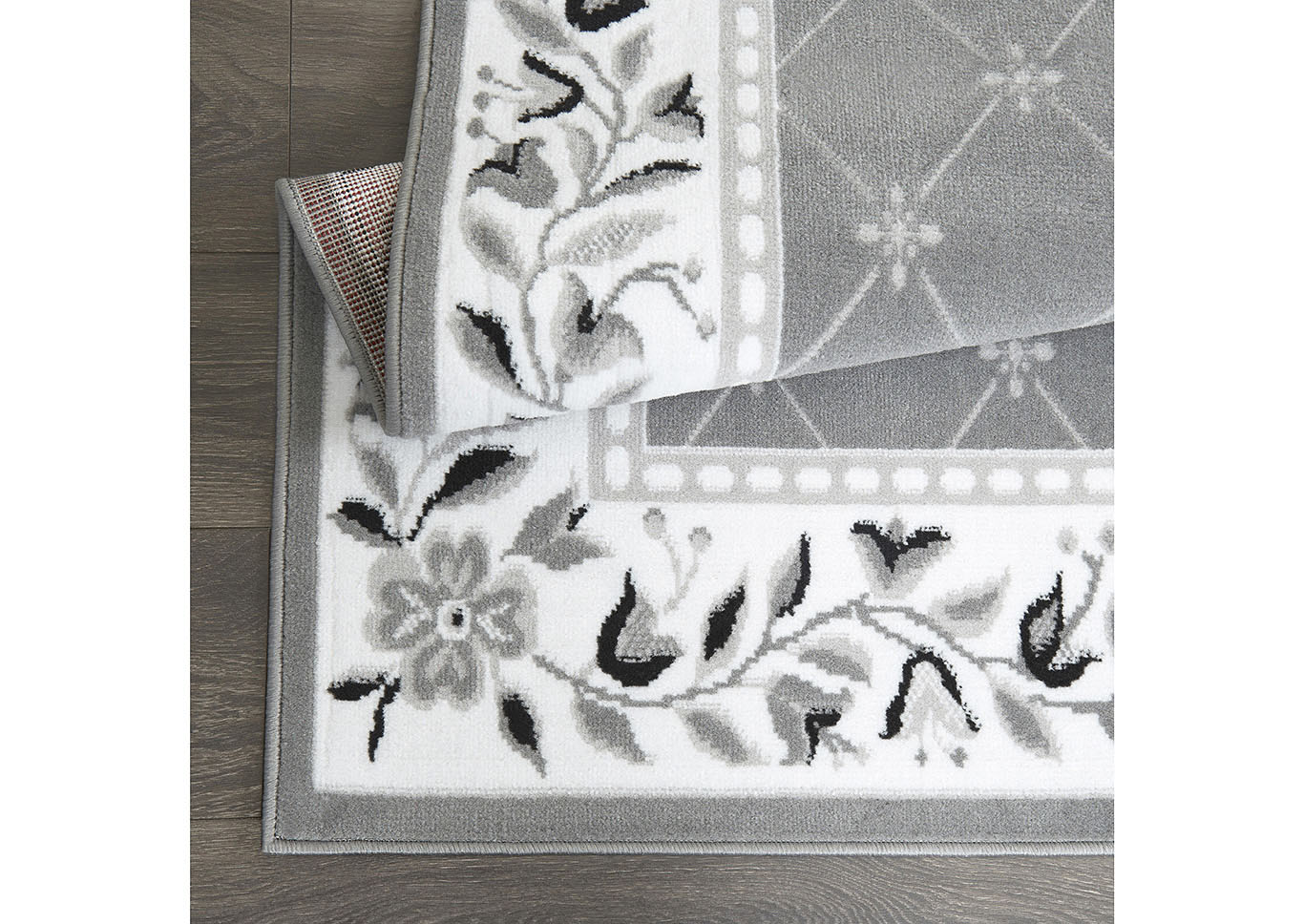 Premium Aydin Gray-Ivory Area Rug,Home Dynamix
