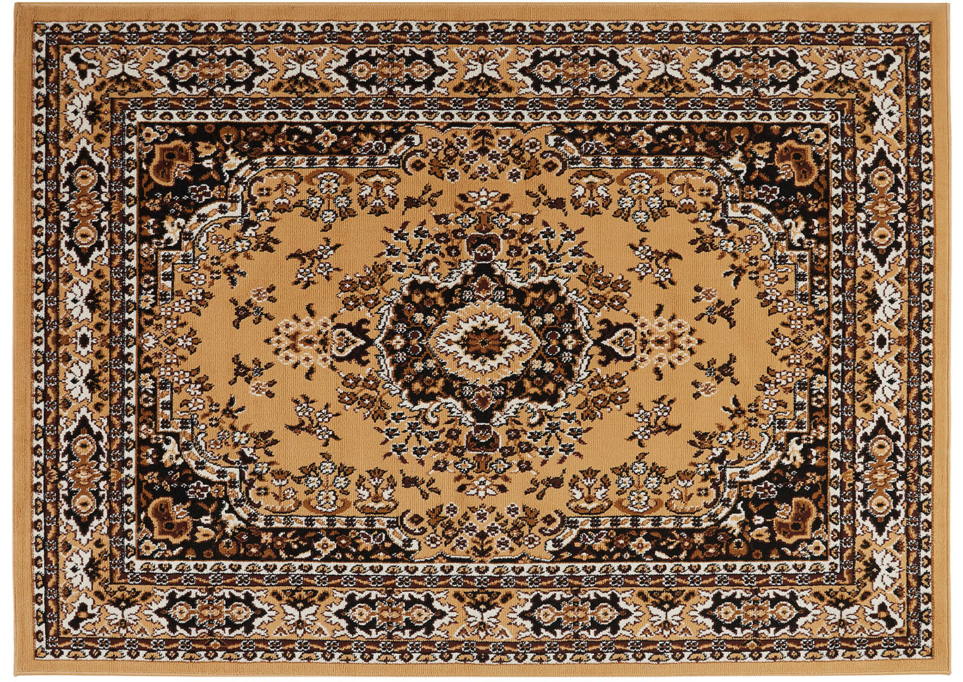 Home Dynamix Premium Sakarya Traditional Area Rug 21"x35" Medallion Tan/Beige,Home Dynamix