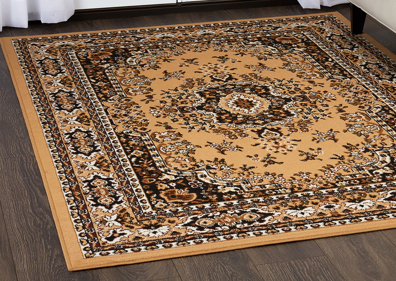 Home Dynamix Premium Sakarya Traditional Area Rug 21"x35" Medallion Tan/Beige,Home Dynamix