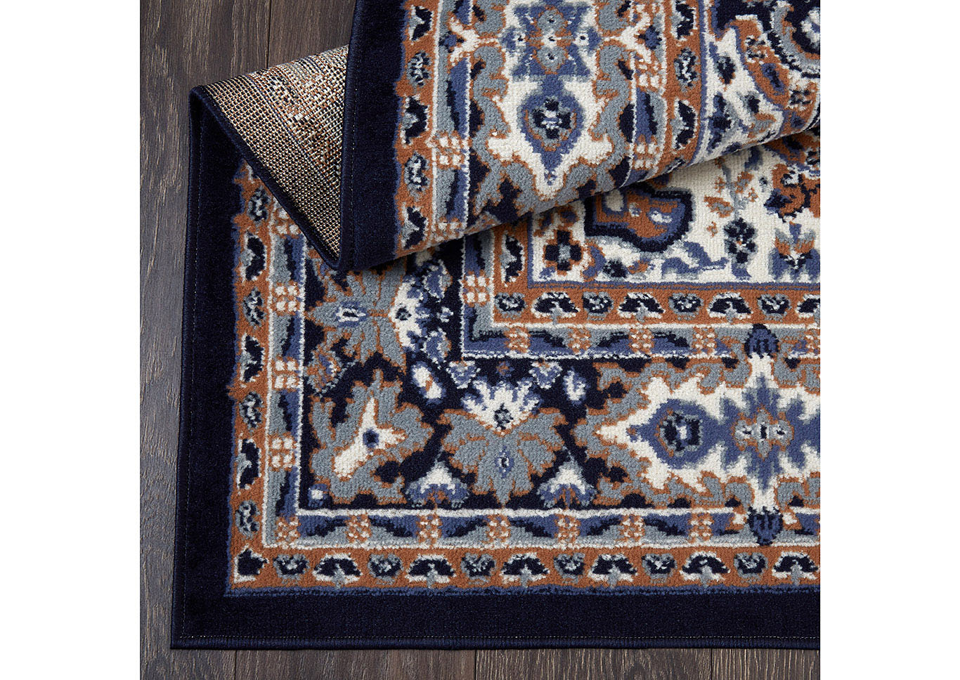 Premium Sakarya Navy Blue Area Rug,Home Dynamix