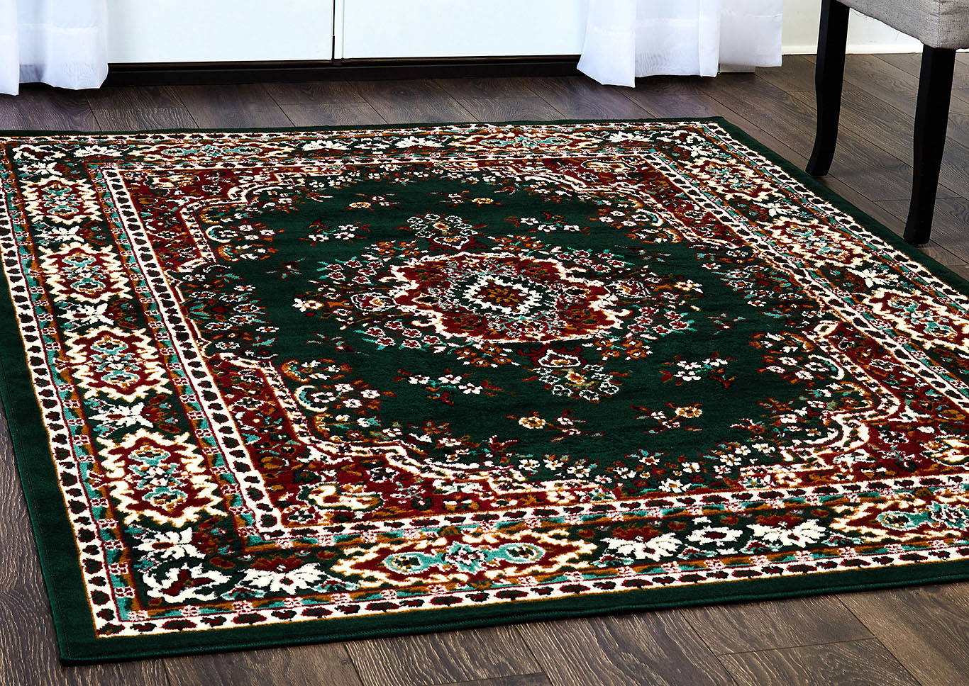 Home Dynamix Premium Sakarya Traditional Area Rug 7'8"x10'7" Medallion Green/Brown/Ivory,Home Dynamix
