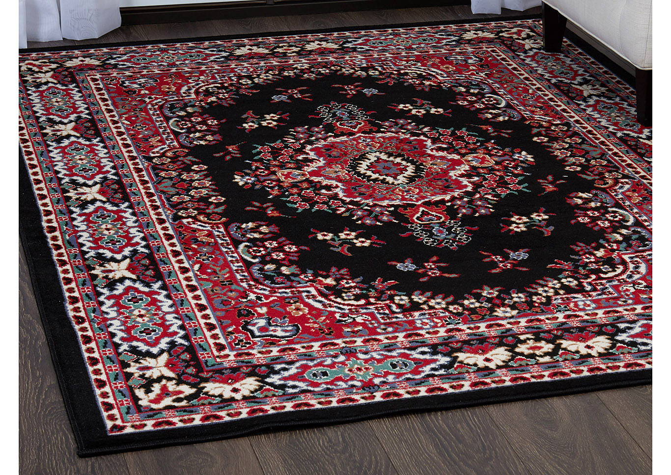 Premium Sakarya Black Area Rug,Home Dynamix