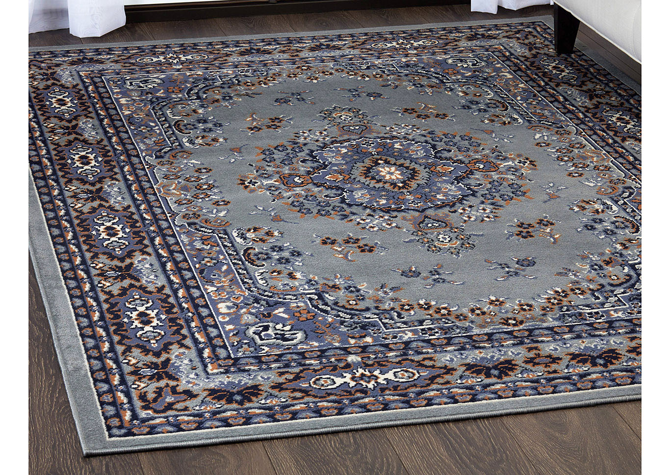 Premium Sakarya Silver Area Rug,Home Dynamix