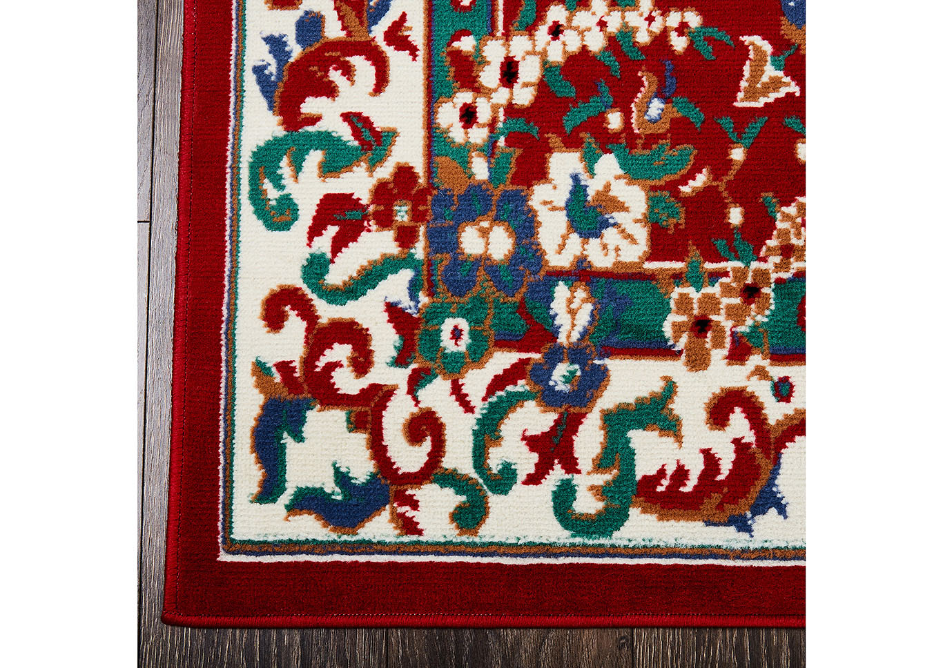 Home Dynamix Premium Astana Traditional Area Rug 7'8"x10'7" Border Red/Ivory/Green,Home Dynamix