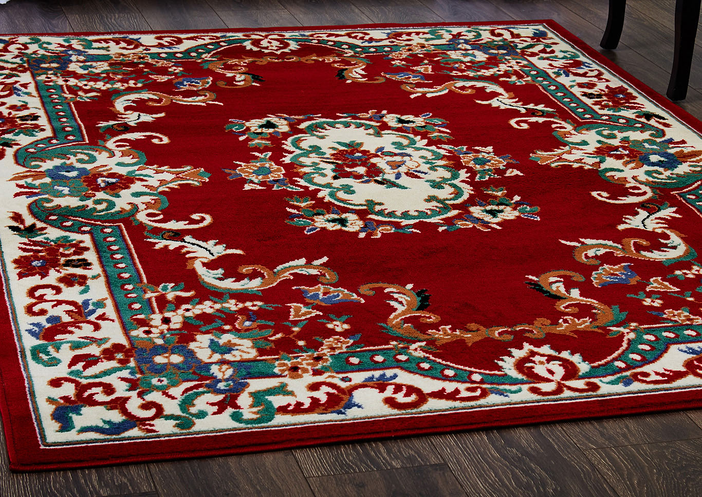 Home Dynamix Premium Astana Traditional Area Rug 7'8"x10'7" Border Red/Ivory/Green,Home Dynamix