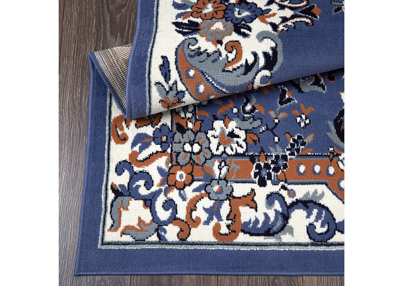 Home Dynamix Premium Astana Traditional Area Rug 5'2"x7'4" Border Blue/Brown/Ivory,Home Dynamix