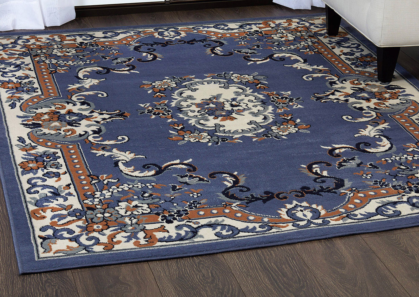Home Dynamix Premium Astana Traditional Area Rug 5'2"x7'4" Border Blue/Brown/Ivory,Home Dynamix