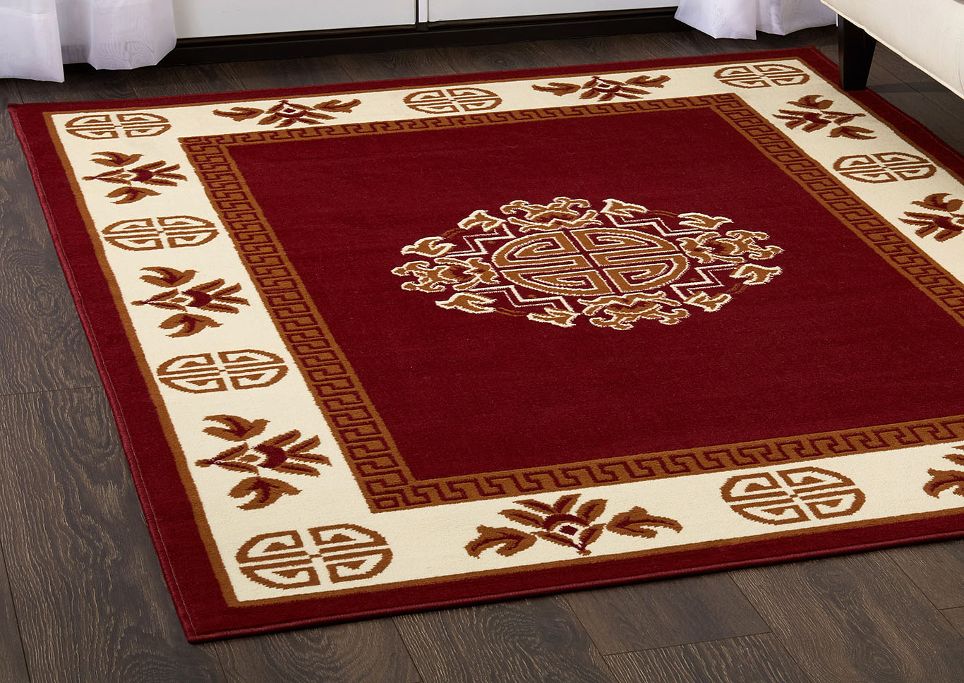 Premium Sultan  Red Area Rug,Home Dynamix
