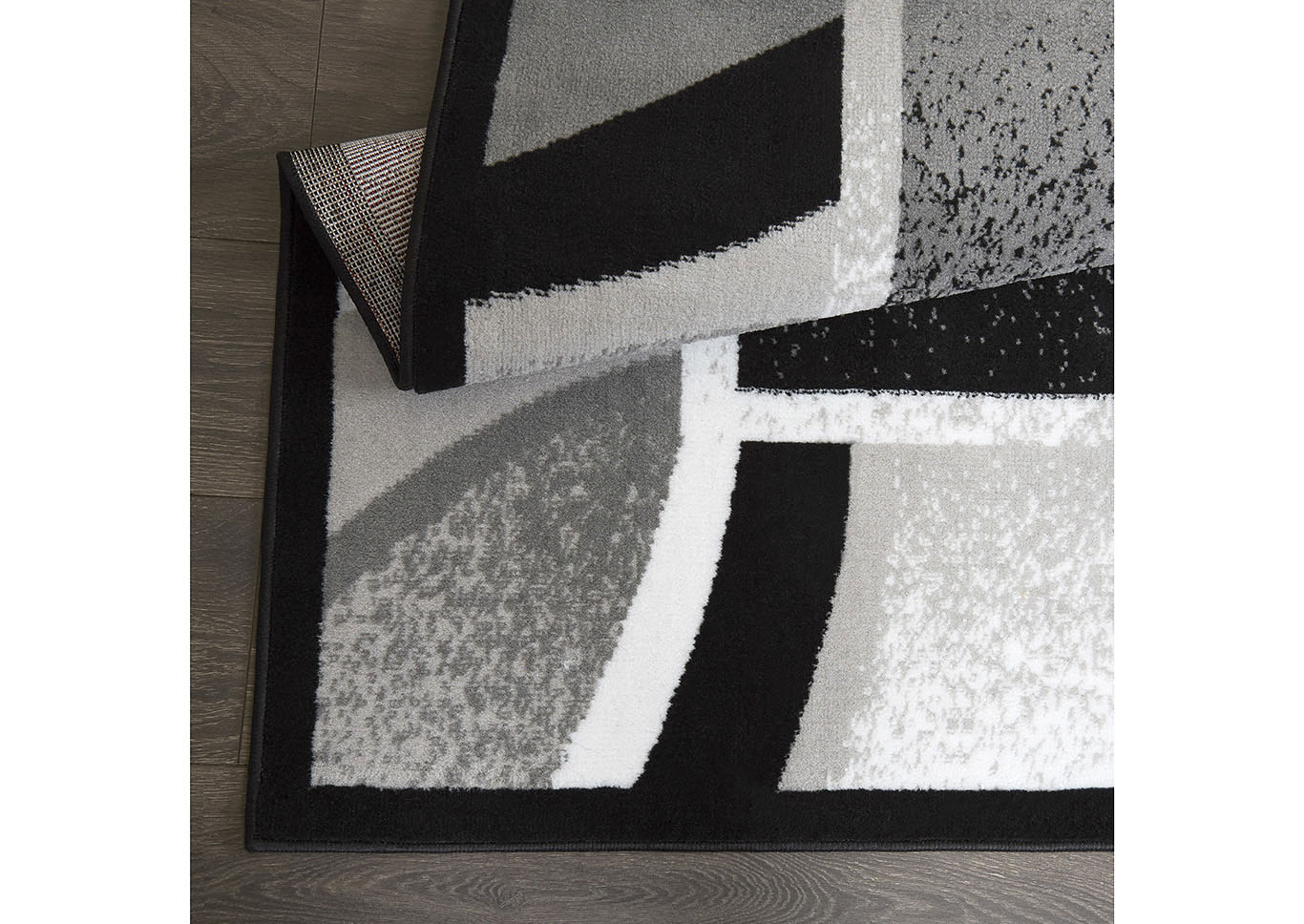 Premium Rizzy Black-Gray Area Rug,Home Dynamix