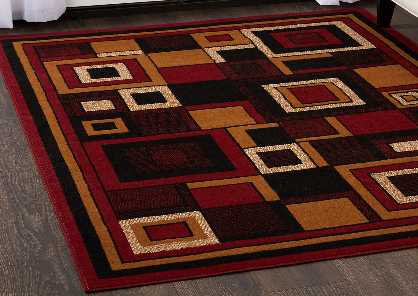 Premium Nikola Red Area Rug,Home Dynamix