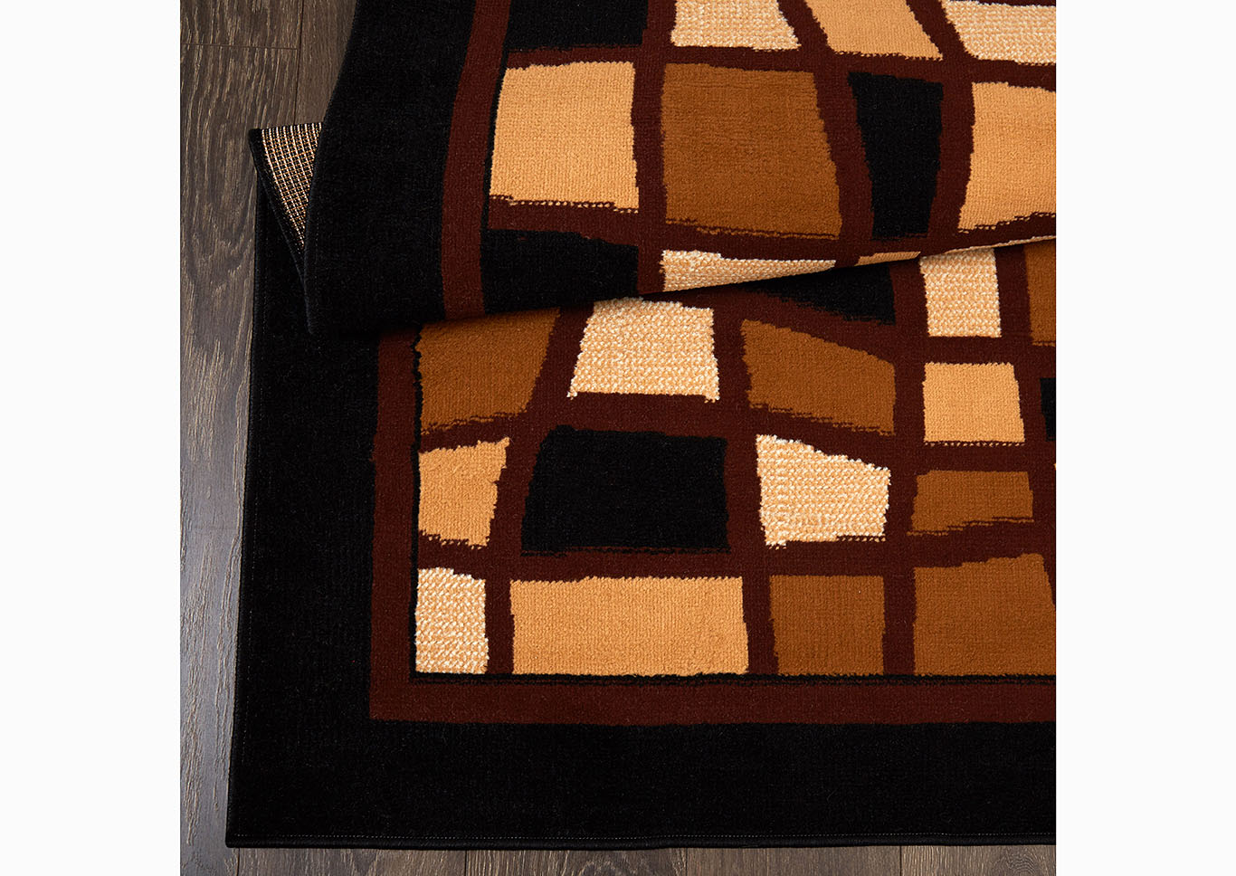 Home Dynamix Premium Ordu Contemporary Area Rug 5'2"x7'4" Geometric Black/Brown/Beige,Home Dynamix