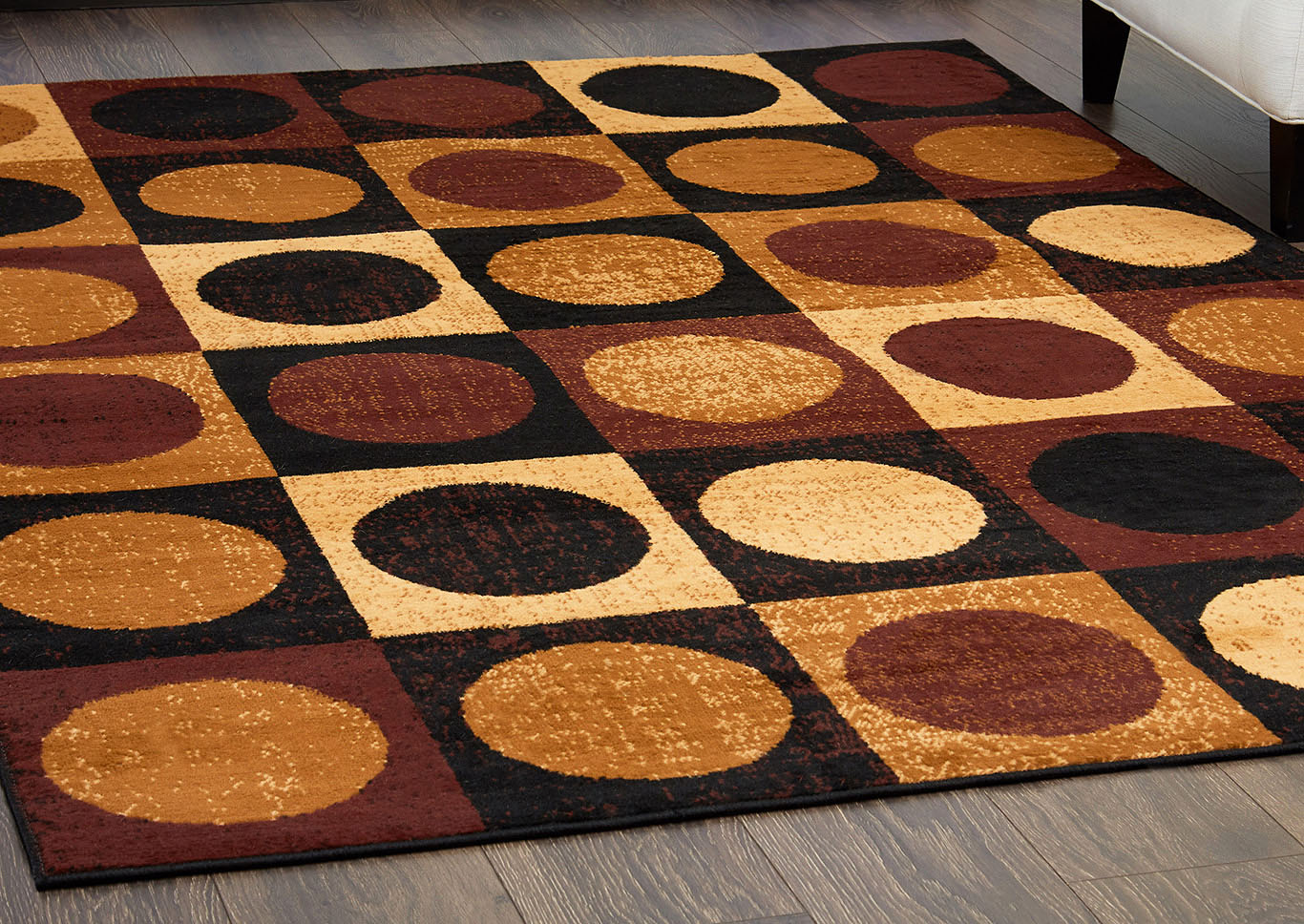 Home Dynamix Premium Volga Contemporary Area Rug 21"x35" Geometric Black/Brown/Beige,Home Dynamix