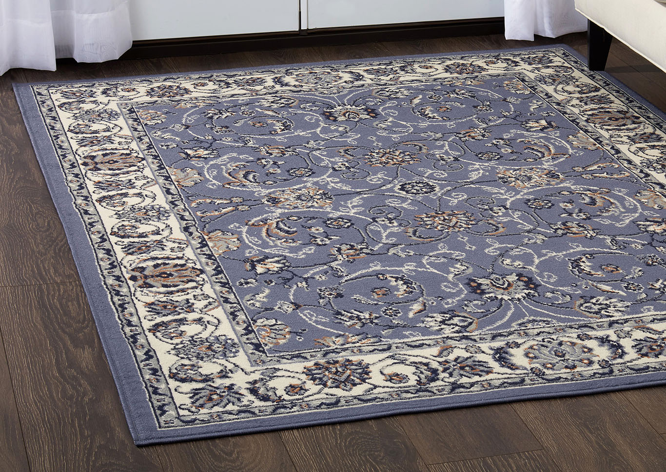 Premium Muse Blue-Ivory Area Rug,Home Dynamix