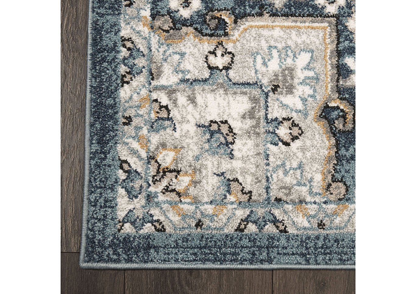 Riviera Lazlo Ivory-Blue Area Rug,Home Dynamix
