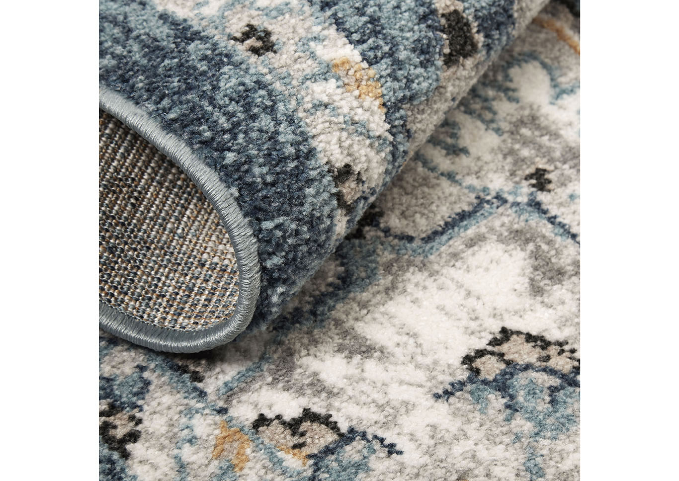 Riviera Lazlo Ivory-Blue Area Rug,Home Dynamix