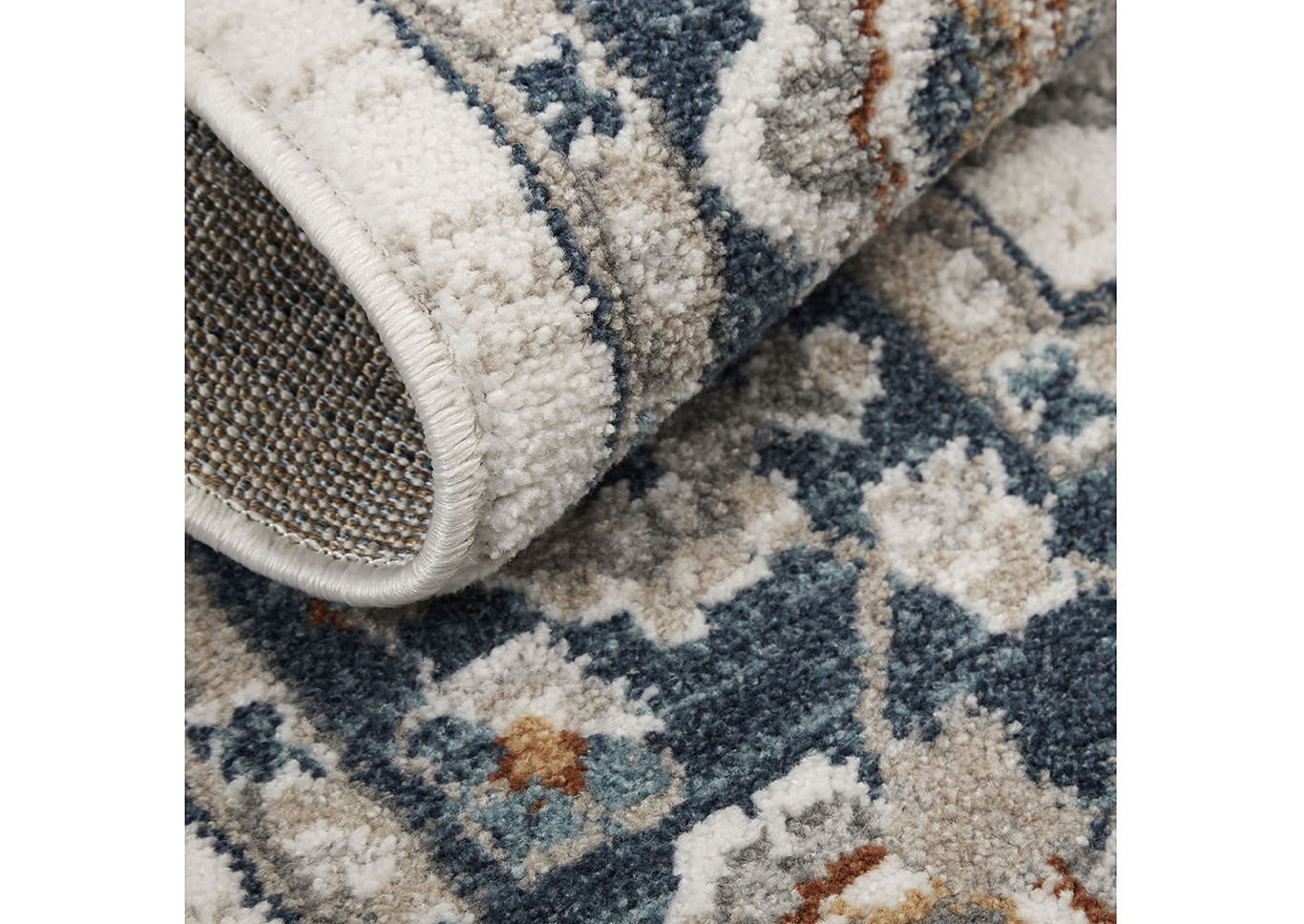 Riviera Gabriel Ivory-Blue Area Rug,Home Dynamix