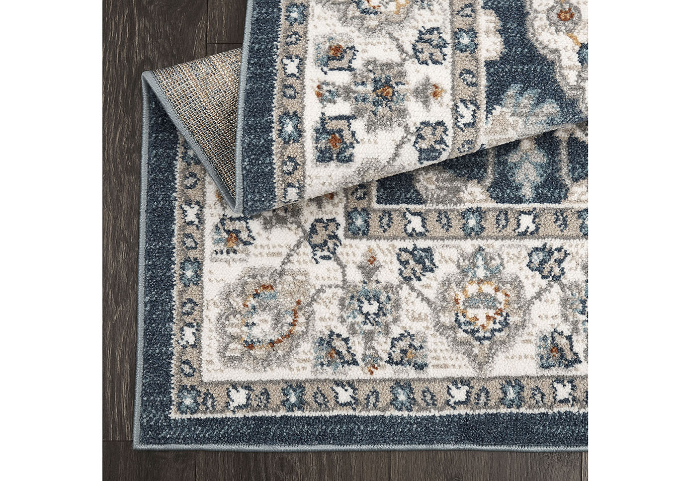 Riviera Amaya Blue-Ivory Area Rug,Home Dynamix