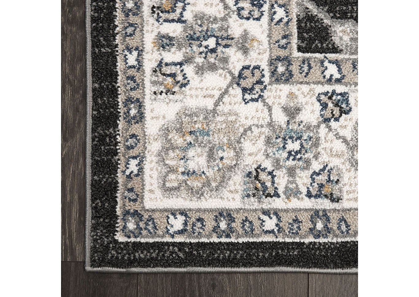Home Dynamix Riviera Cruz Traditional Area Rug 5'2"x7'2" Damask Gray/Ivory/Blue,Home Dynamix