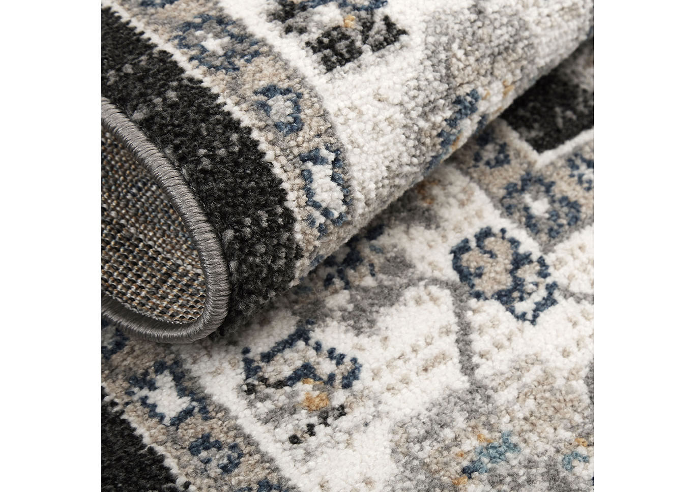 Home Dynamix Riviera Cruz Traditional Area Rug 5'2"x7'2" Damask Gray/Ivory/Blue,Home Dynamix