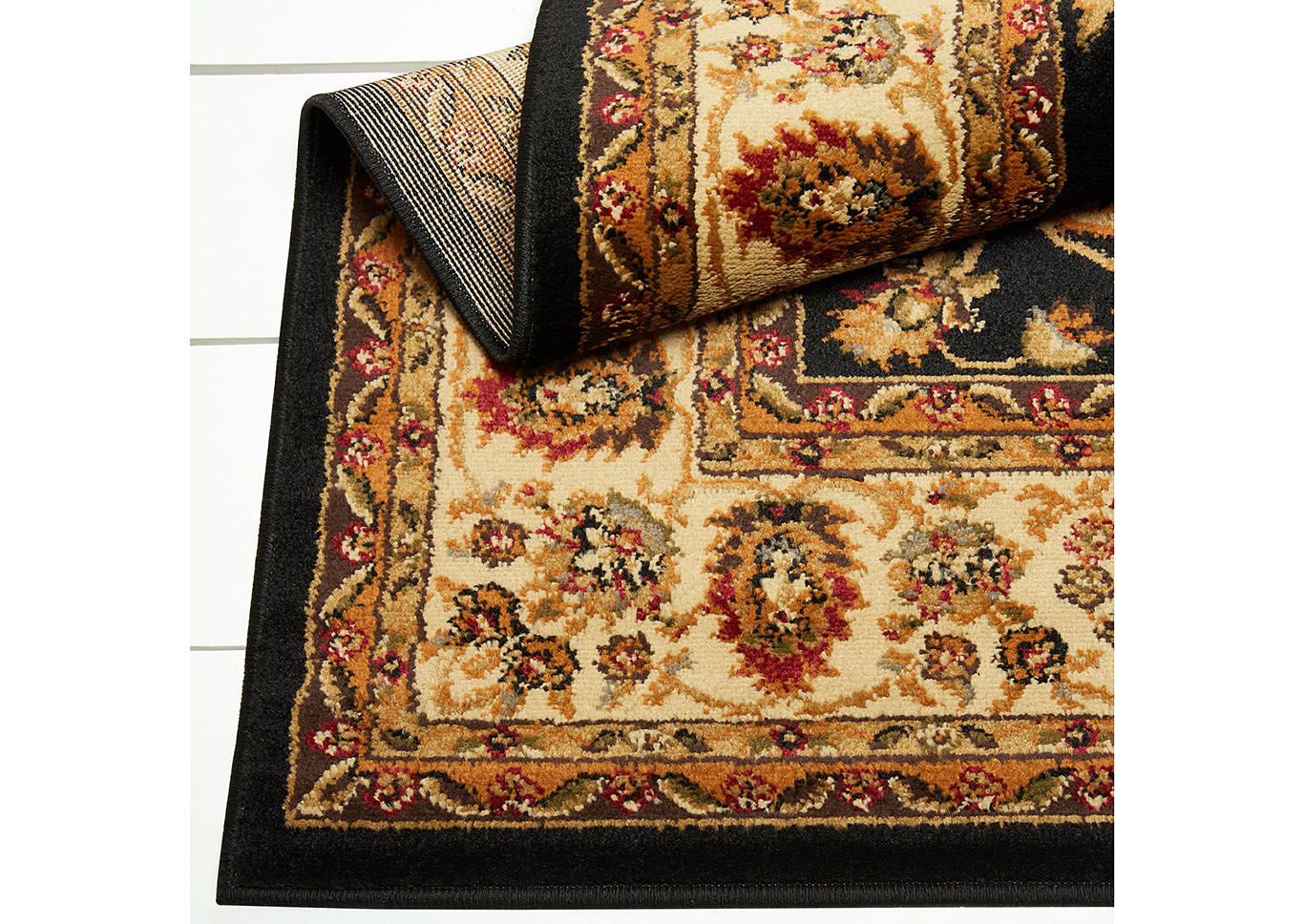 Royalty Elati Black-Ivory Area Rug,Home Dynamix