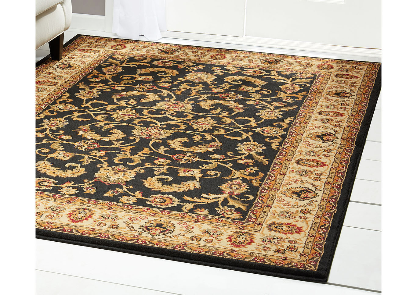 Royalty Elati Black-Ivory Area Rug,Home Dynamix
