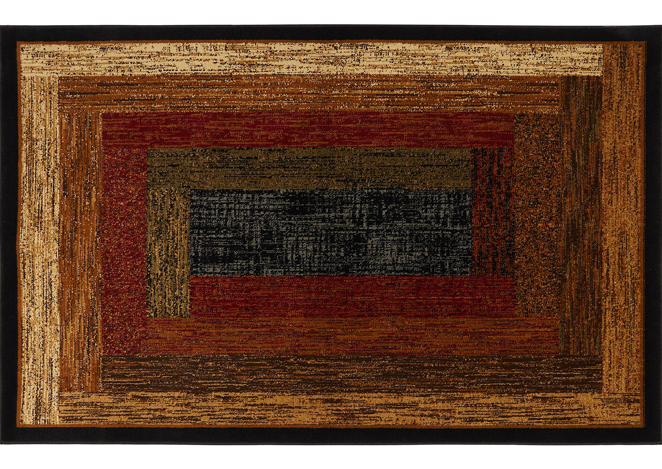 Home Dynamix Royalty Vega Contemporary Area Rug 3 Piece Set Geometric Black/Brown/Red,Home Dynamix