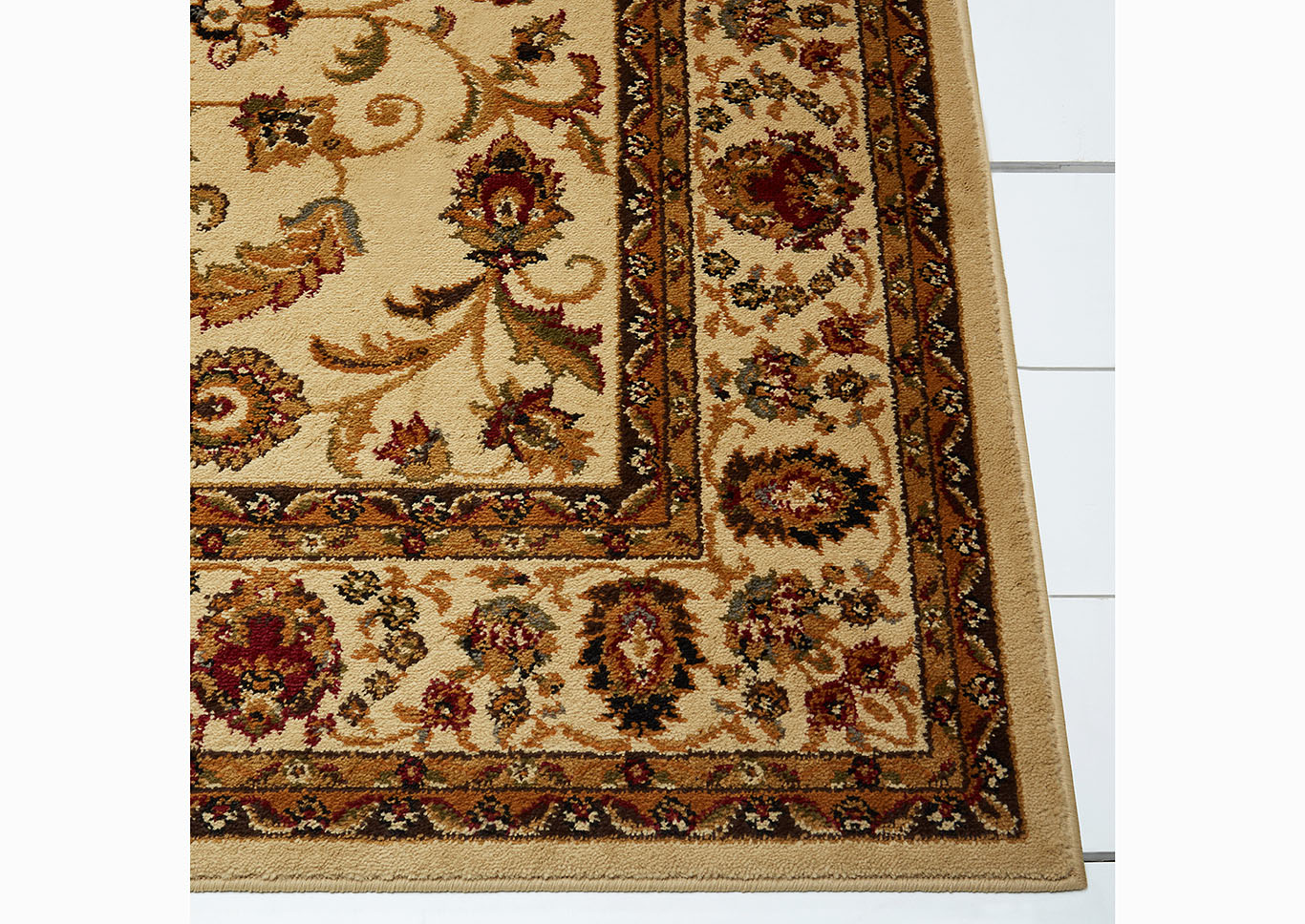 Home Dynamix Royalty Orion Traditional Area Rug 7'8"x10'4" Damask Ivory/Brown/Red,Home Dynamix