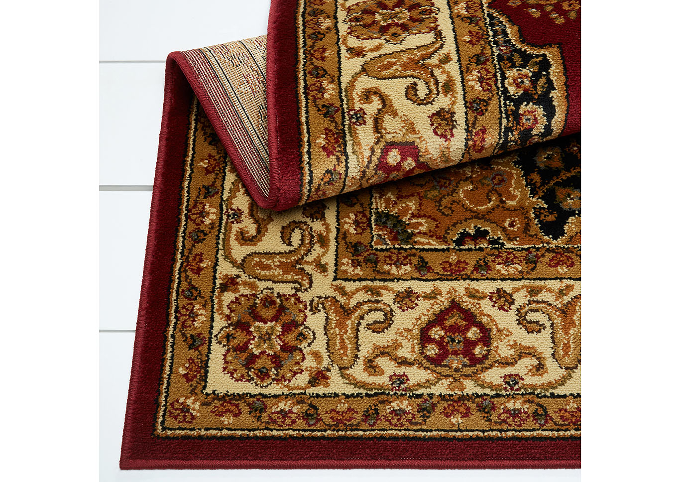 Royalty Tansy Red-Ivory Area Rug,Home Dynamix