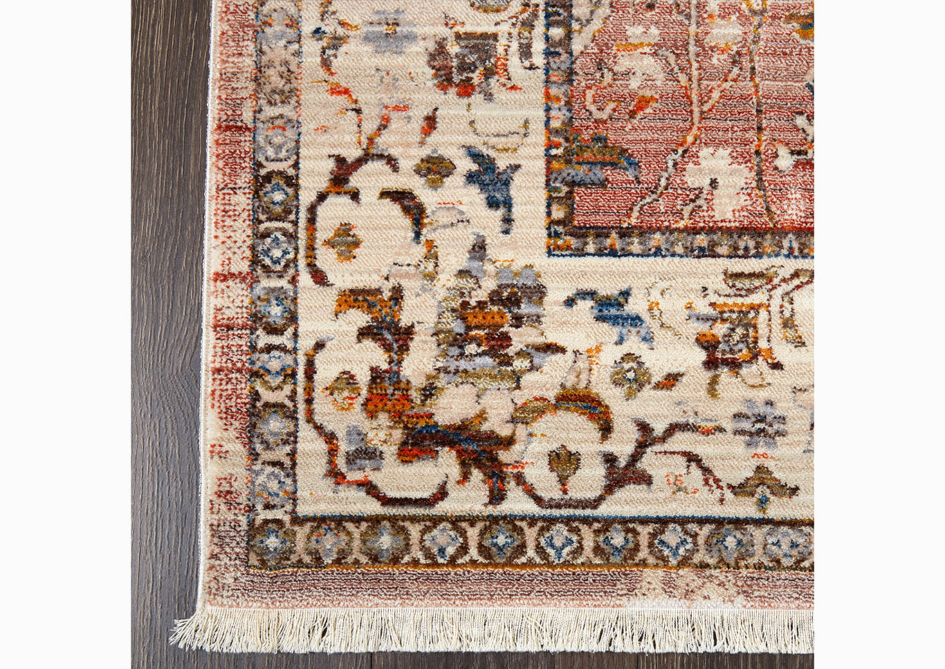 Home Dynamix Rutherford Adileh Transitional Area Rug 3'3"x5'2" Damask Red/Ivory/Rust,Home Dynamix