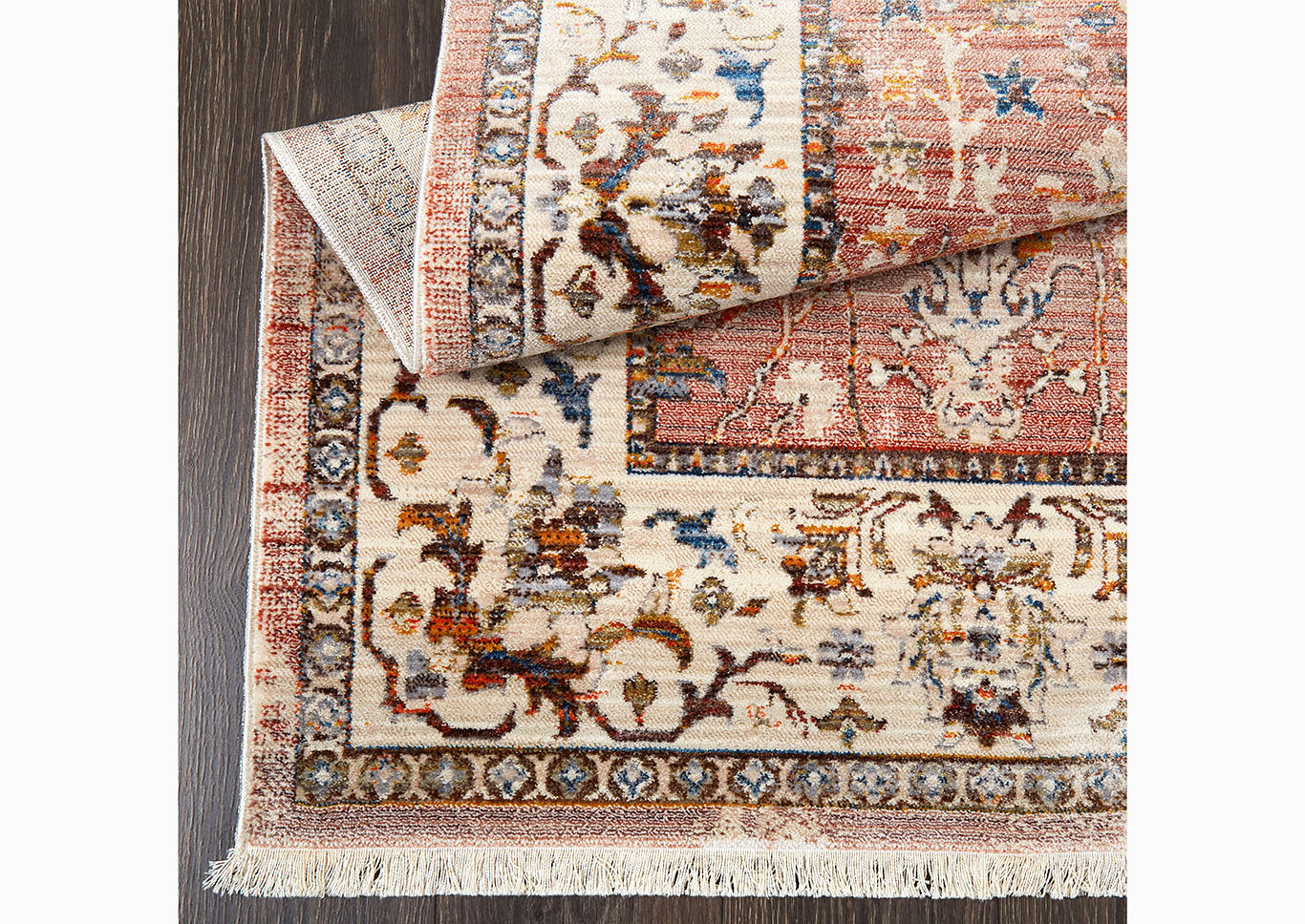Home Dynamix Rutherford Adileh Transitional Area Rug 3'3"x5'2" Damask Red/Ivory/Rust,Home Dynamix