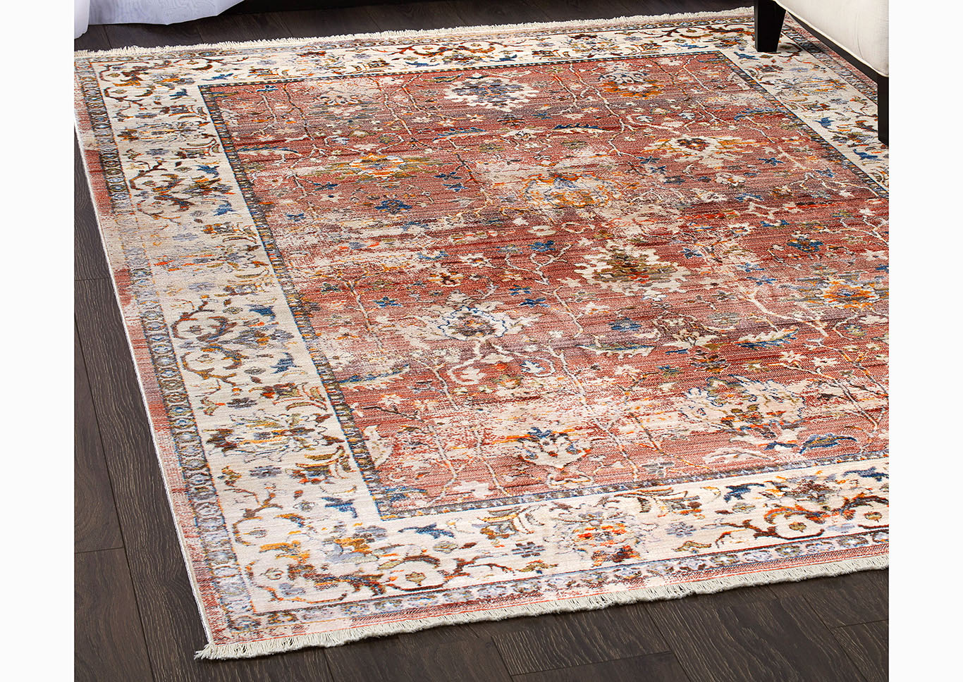 Home Dynamix Rutherford Adileh Transitional Area Rug 3'3"x5'2" Damask Red/Ivory/Rust,Home Dynamix