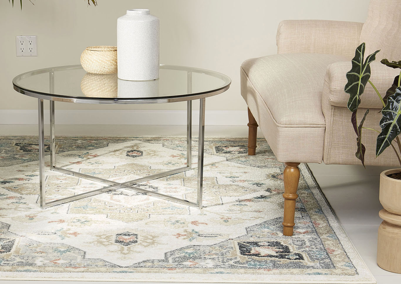 Home Dynamix New Weave Allyson Contemporary Area Rug 3'11"x5'4" Geometric Ivory/Blue/Gray,Home Dynamix