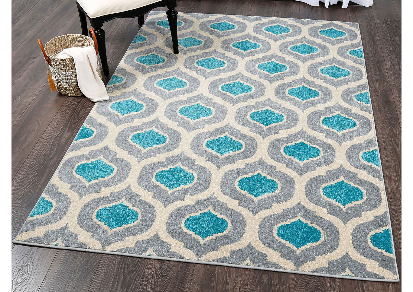 Home Dynamix Serena Saba Contemporary Area Rug 7'9"x10'2" Trellis Ivory/Gray,Home Dynamix