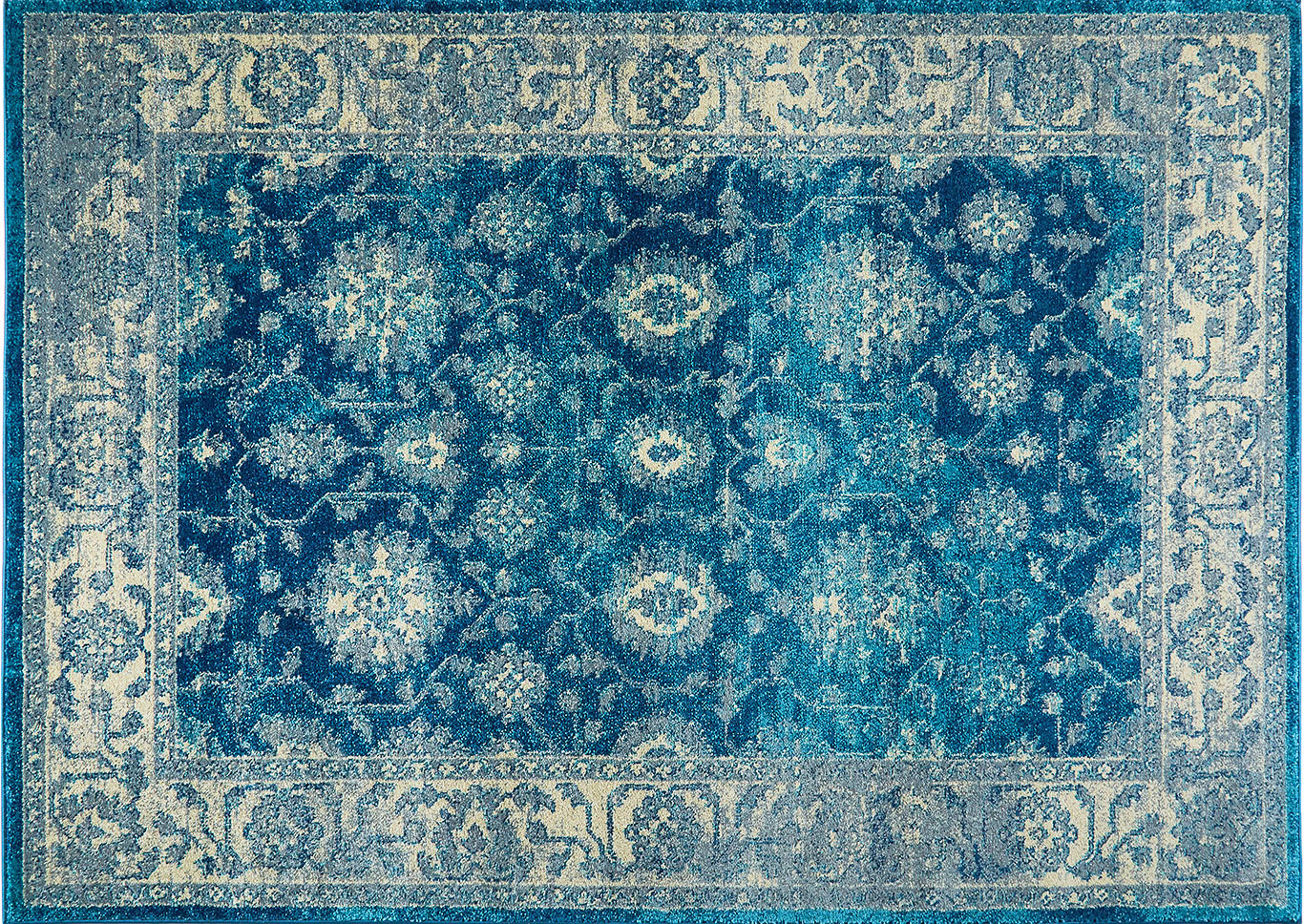 Home Dynamix Serena Ronda Transitional Area Rug 7'9"x10'2" Damask Blue/Ivory,Home Dynamix